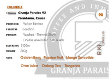 Load image into Gallery viewer, Colombia-Granja Paraiso 92- GOLD Bourbon