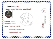 Load image into Gallery viewer, Panama-Janson Farm Lot 100X Geisha Natural