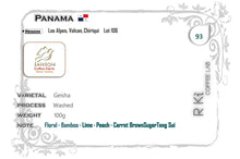 Load image into Gallery viewer, Panama-Janson Farm Lot 106 Geisha Washed 100g