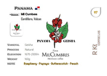 Load image into Gallery viewer, Panama-Mil Cumbres Geisha Natural 160g