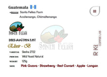 Load image into Gallery viewer, Guatemala-Santa Felisa 2025 Auction Lot Elixir - B Gesha 2722