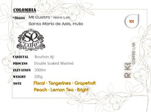 Load image into Gallery viewer, Colombia-Mil Cuatro Bourbon Aji Double Soaked Washed Nano lot
