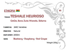 Load image into Gallery viewer, Ethiopia-Teshale Heurioso-QeQe Bona Zuria Woreda Natural