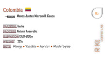 Load image into Gallery viewer, Colombia-Manos Juntas -Gesha Natural Anaerobic 227g