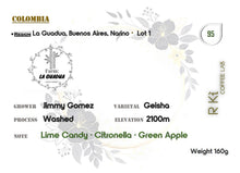 Load image into Gallery viewer, Colombia-La Guadua Geisha Washed Lot 1
