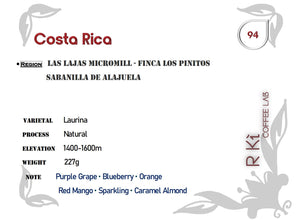 Costa Rica-Las Lajas Micromill - Finca los Pinitos - Laurina - Natural