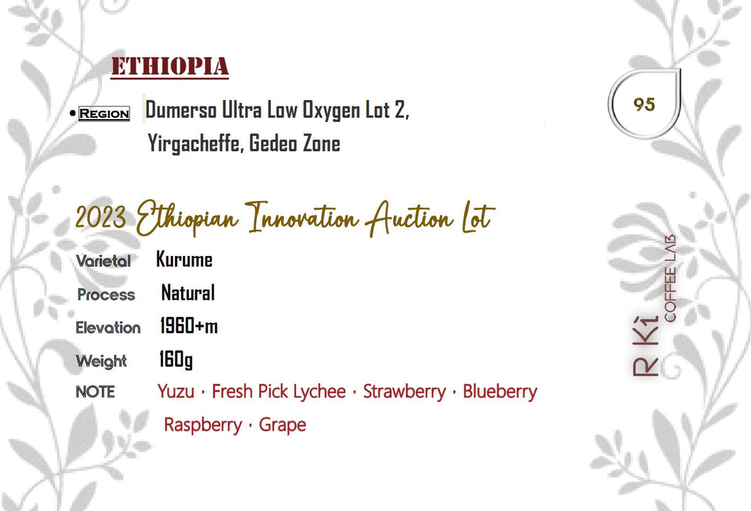 Ethiopia-Dumerso Auction Lot Ultra Low Oxygen Kurume Natural Lot 2