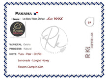 Load image into Gallery viewer, Panama-Janson Farm Lot 100X Geisha Natural
