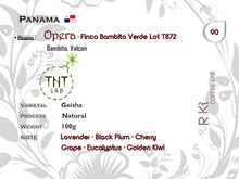 Load image into Gallery viewer, Panama-TNT x Bambito Verde-Opera Geisha Natural Lot T872 Green BEAN 2kg
