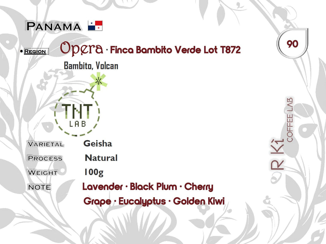 Panama-TNT x Bambito Verde-Opera Geisha Natural Lot T872
