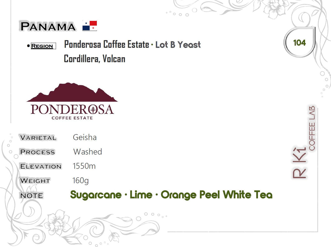 Panama-Ponderosa Geisha Washed Lot B Yeast
