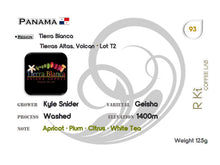 Load image into Gallery viewer, Panama-Tierra Blanca-Farm Caisan Geisha Washed T2
