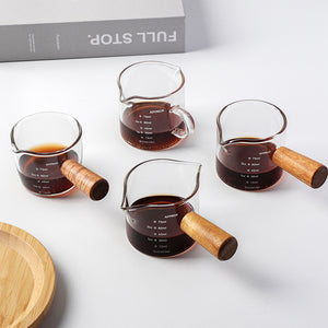 Shot Glasses with wooden handle-Double Spout